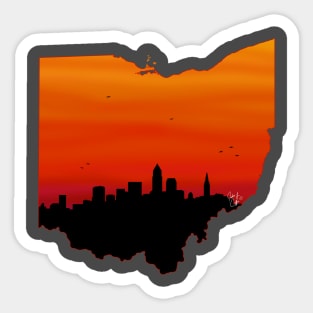 Cleveland Skyline Sticker